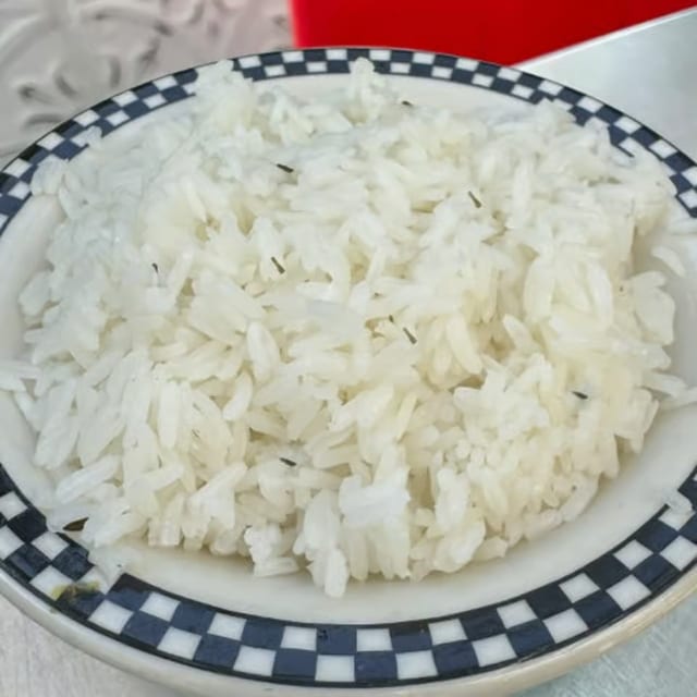 Steamed Jasmine Rice.