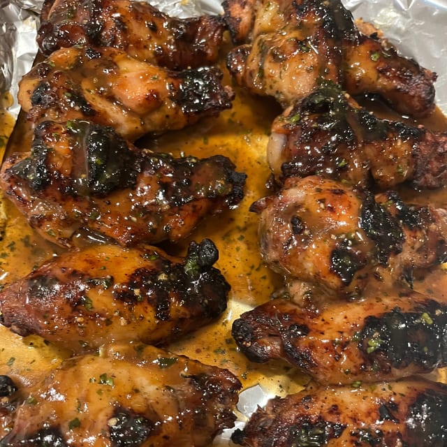Chargrilled Chicken Wings.